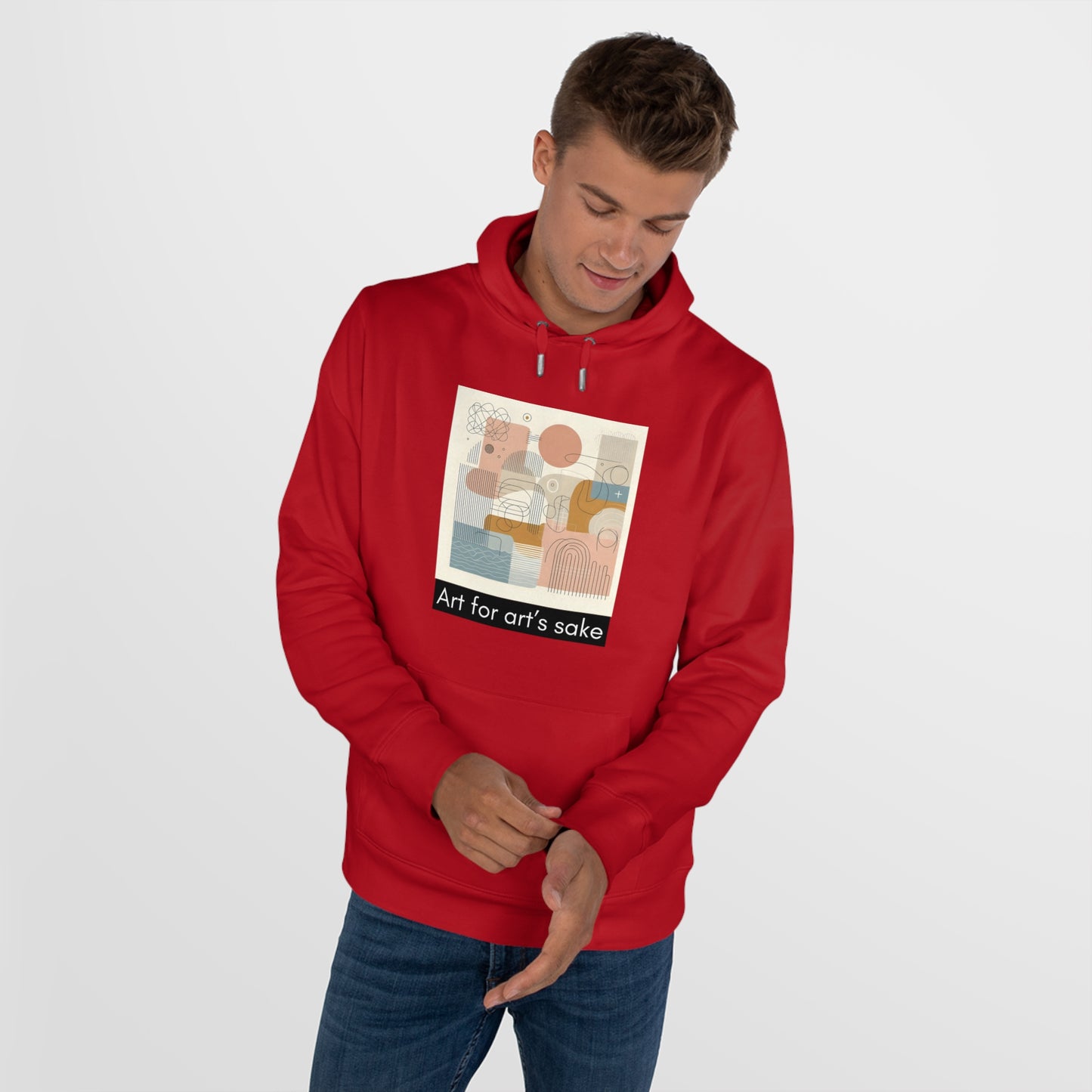 Art for Art's Sake King Hooded Sweatshirt - Cozy Artistic Fashion for Creatives
