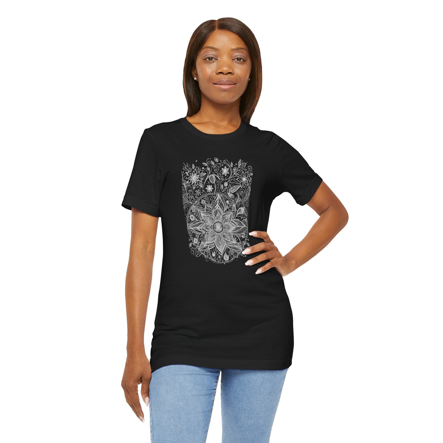 Unisex Mandala Tee, Tee shirt, T shirt, Unisex, Graphic Tee, Boho Chic