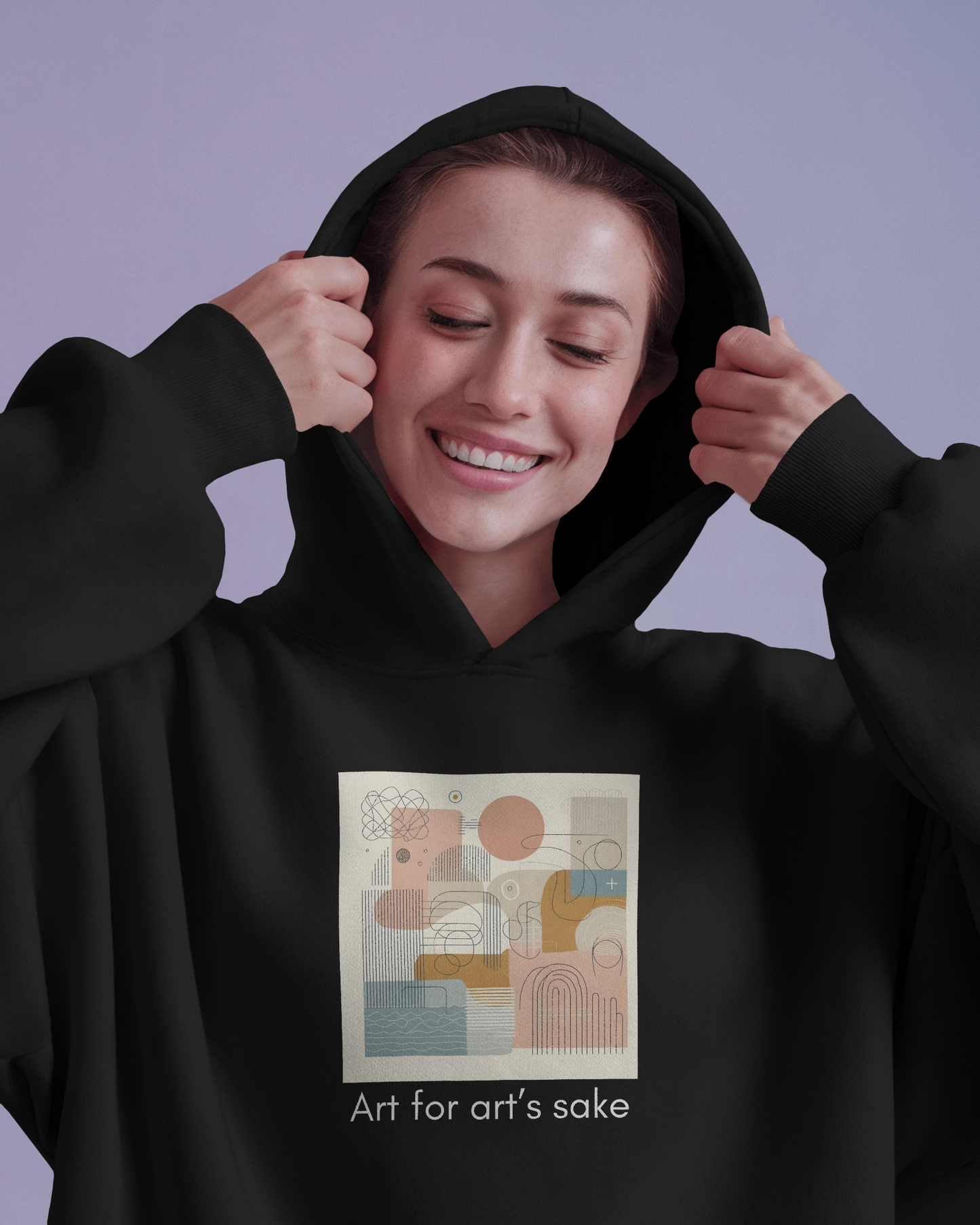 Art for Art's Sake King Hooded Sweatshirt - Cozy Artistic Fashion for Creatives