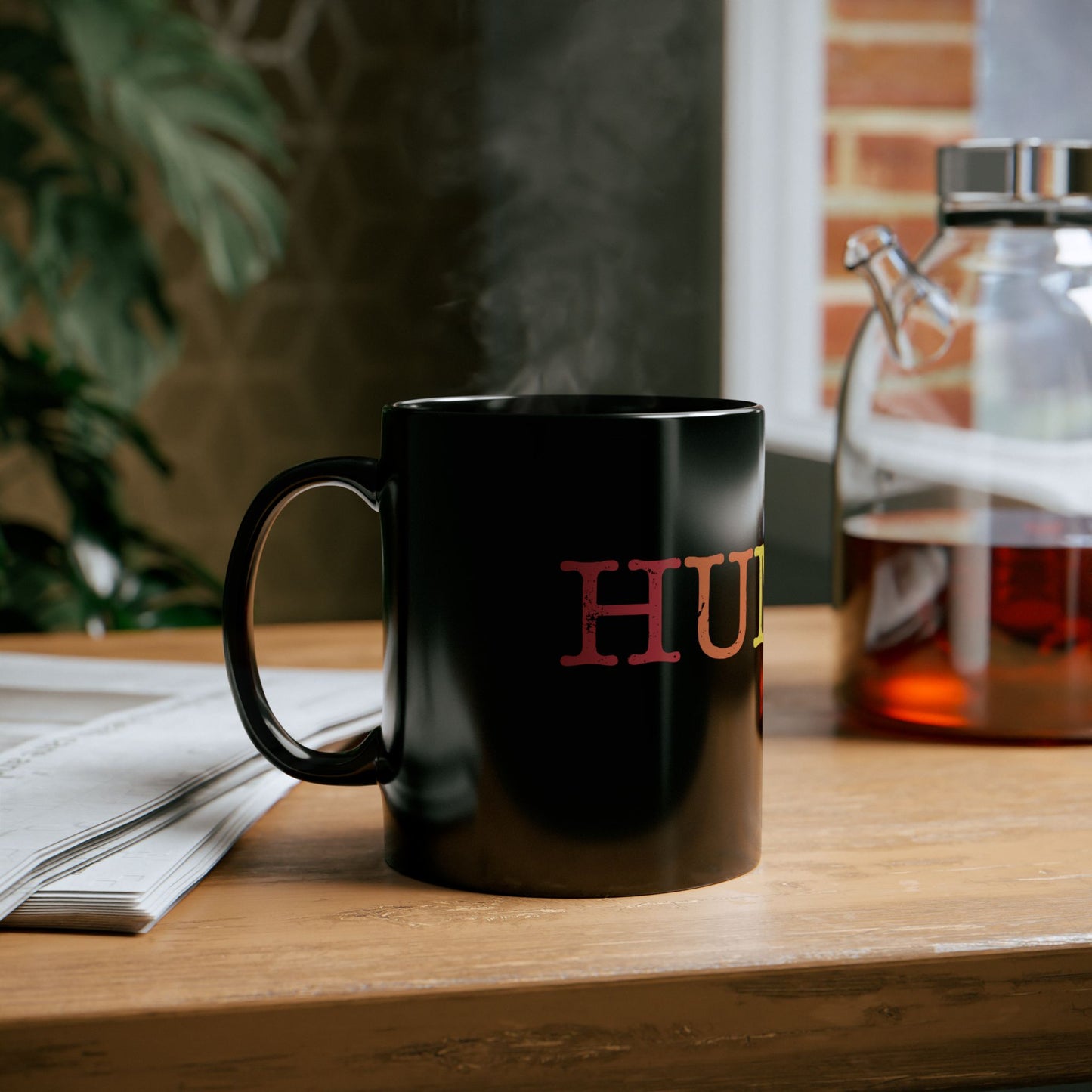Human Rainbow Black Coffee Mug — Inclusive Pride 11oz/15oz Ceramic