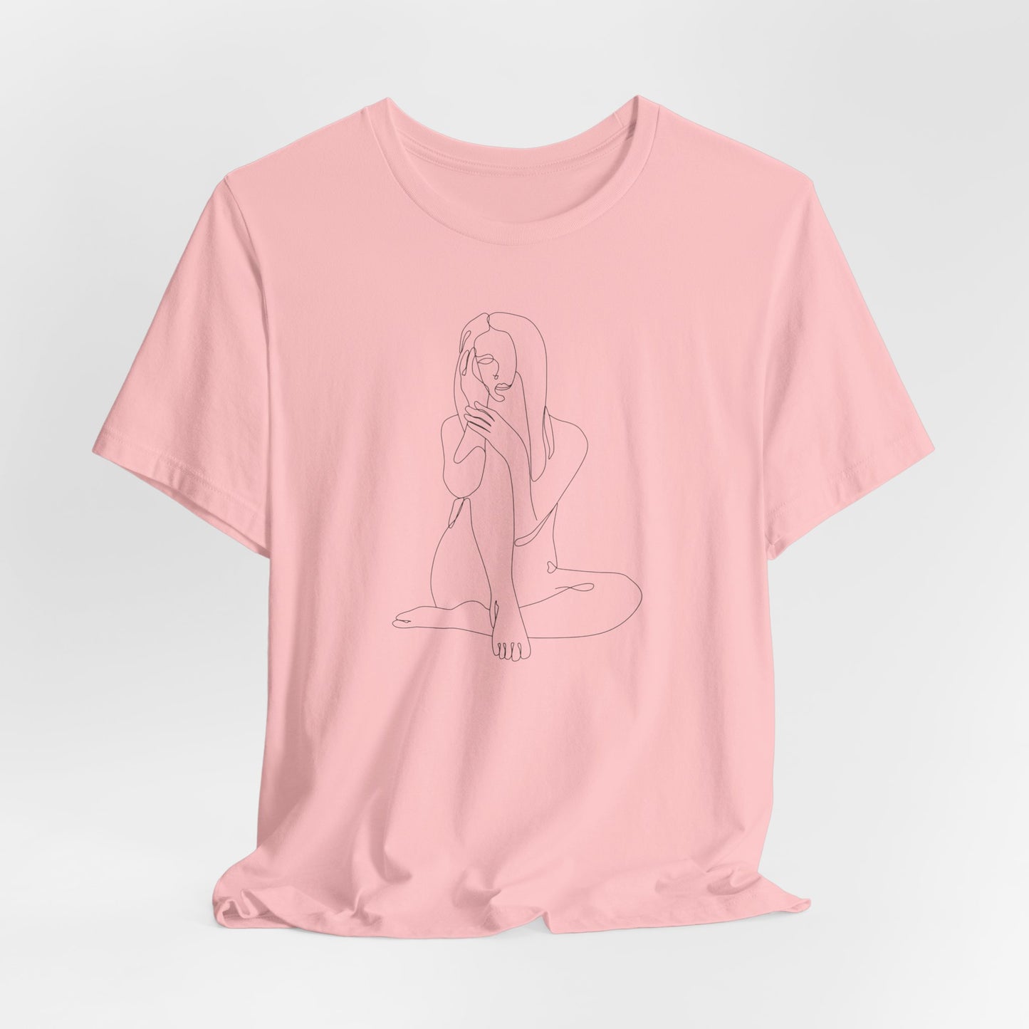 Minimalist Line Art Tee - simple line frawing of female-  Unisex Short Sleeve T-Shirt