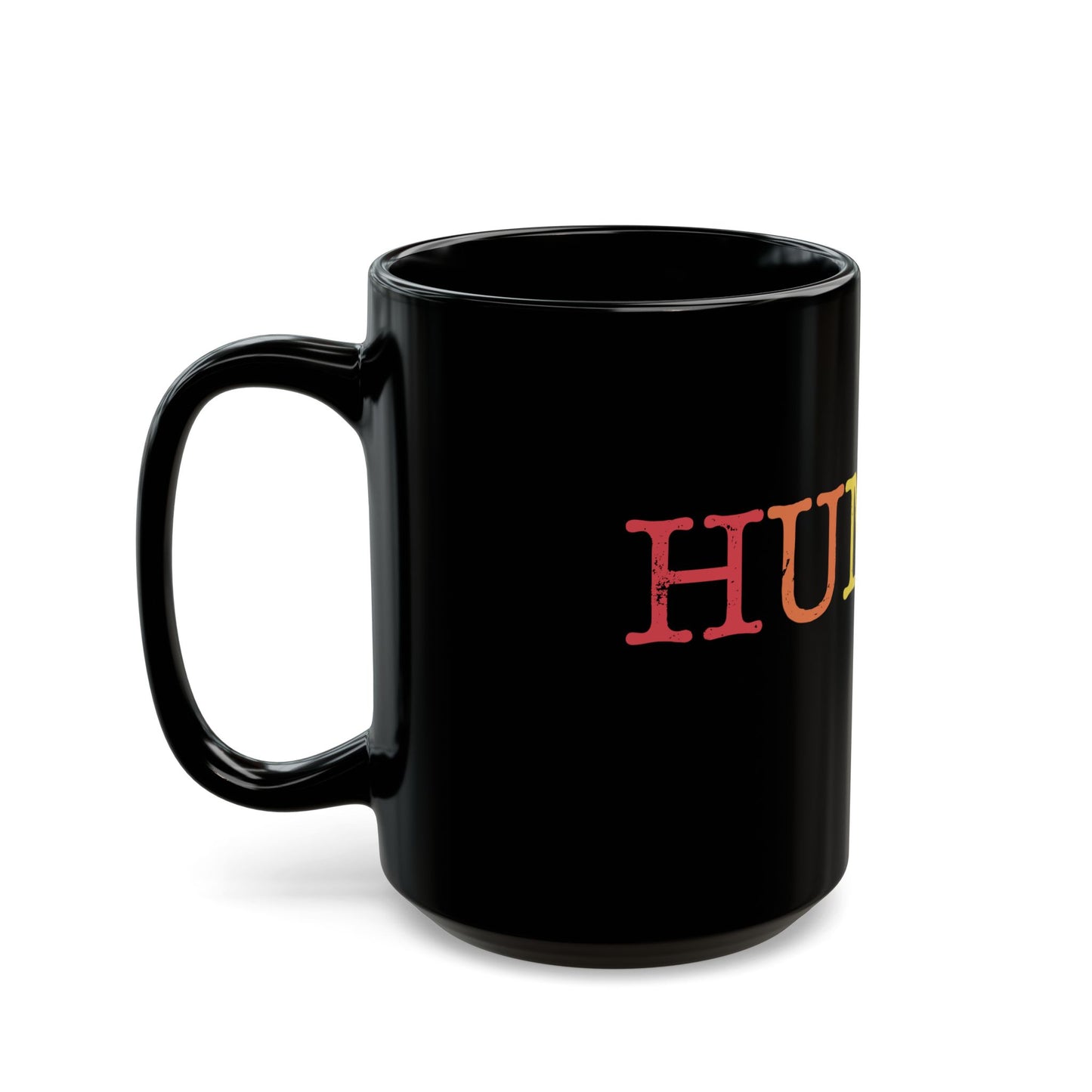 Human Rainbow Black Coffee Mug — Inclusive Pride 11oz/15oz Ceramic