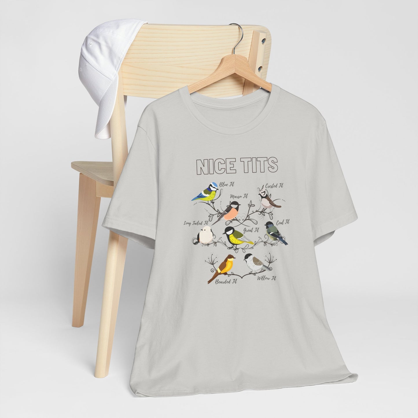 Bird Lovers Unisex Jersey Tee - 'Nice Tits' Graphic Shirt