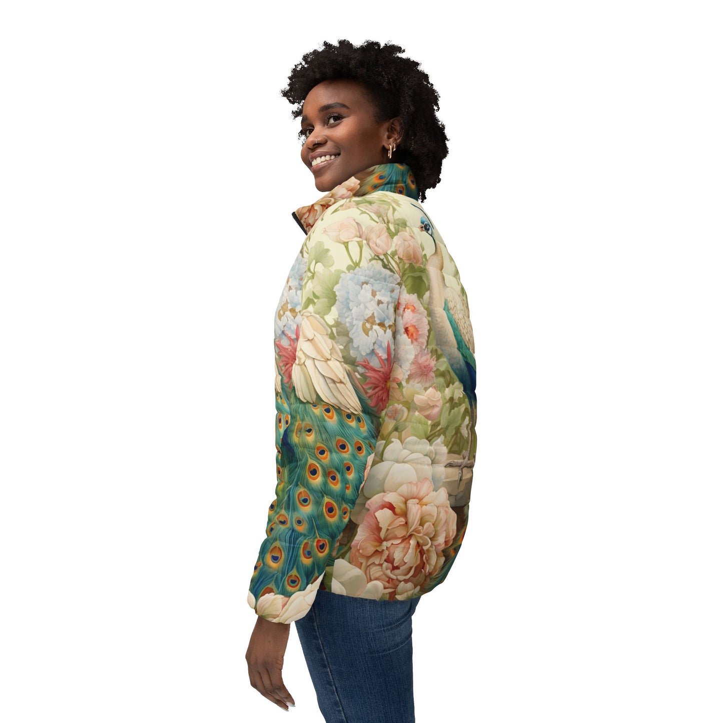 Women's Puffer Jacket -Regal Peacock