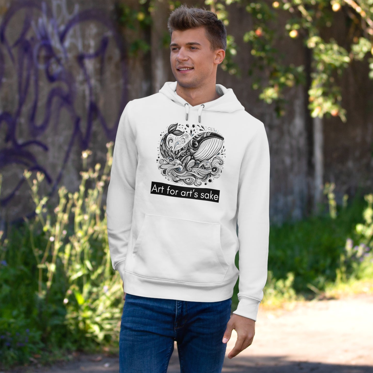 Art for Art's Sake King Hooded Sweatshirt - Unique Artistic Design for Creative Souls