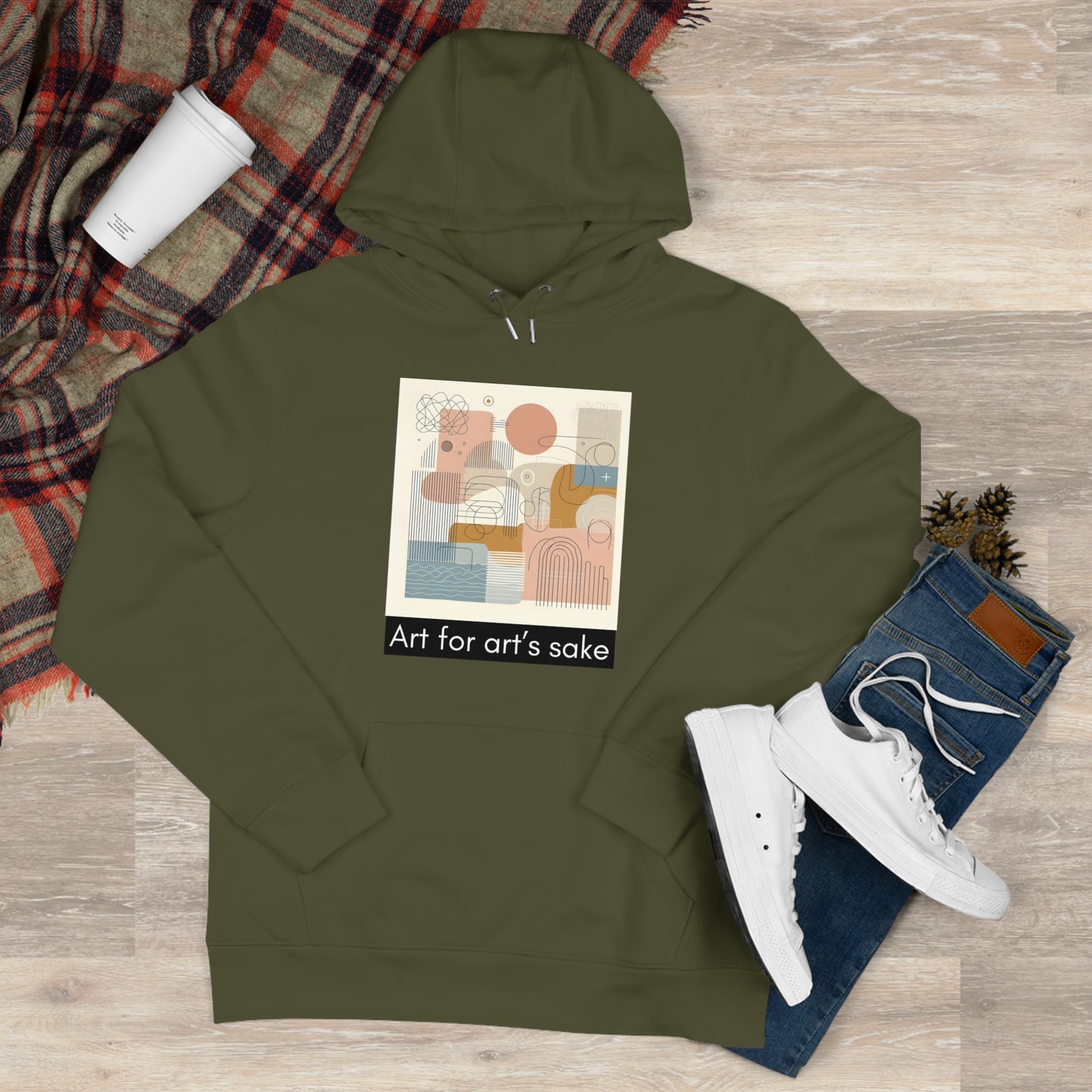 Art for Art's Sake King Hooded Sweatshirt - Cozy Artistic Fashion for Creatives
