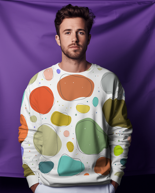Colorful Abstract Unisex Sweatshirt - Cozy Casual Wear for Art Lovers