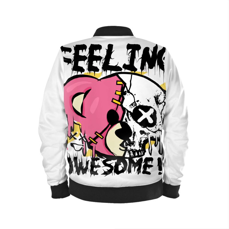 Men's Reversible Bomber Jacket - Urban Vibes/ Feeling Awesome