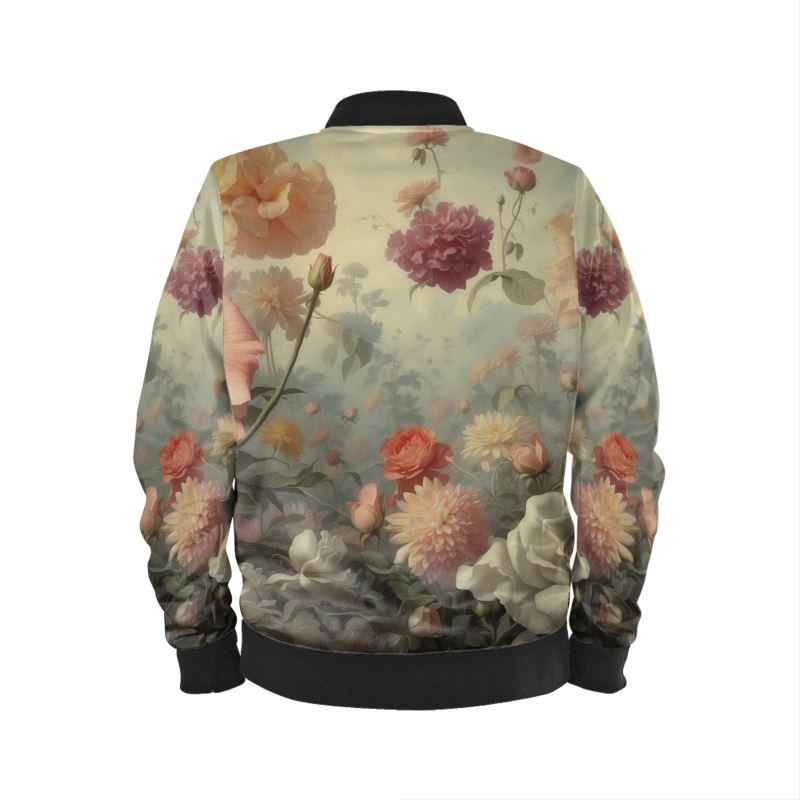 Men's Reversible Bomber Jacket - Golden Symphony/ Midnight Blossoms