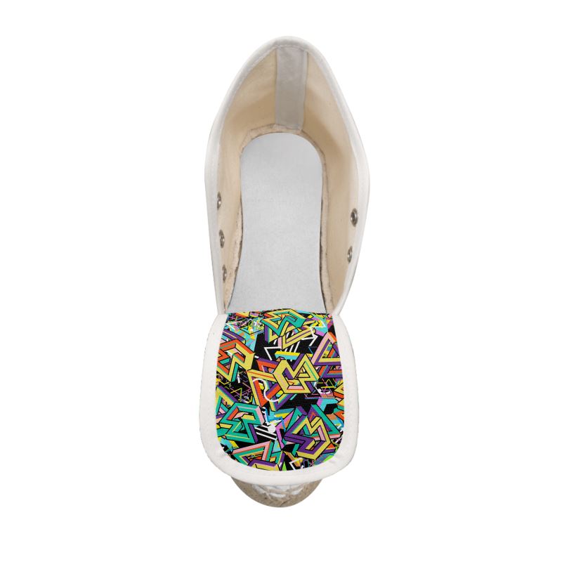 Women's Wedge Espadrilles - Geometric Groove