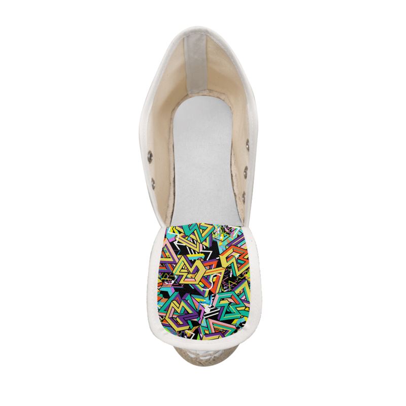 Women's Wedge Espadrilles - Geometric Groove