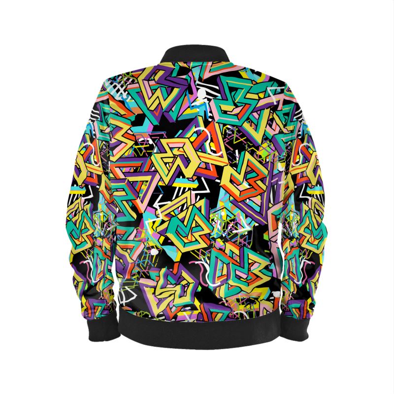 Men's Bomber Jacket - Geometric Groove