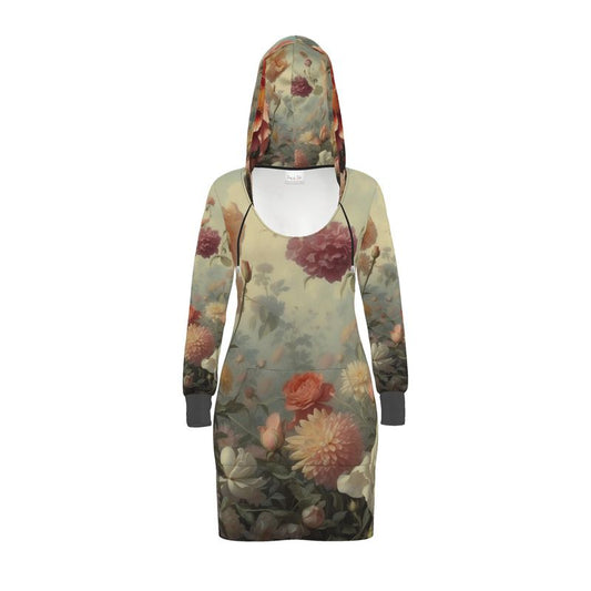 Woman's Hoodie Dress - Golden Symphony