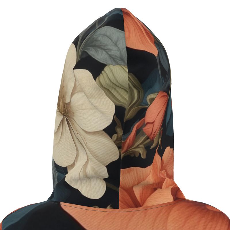 Women's Hoodie Dress - Dark Floral