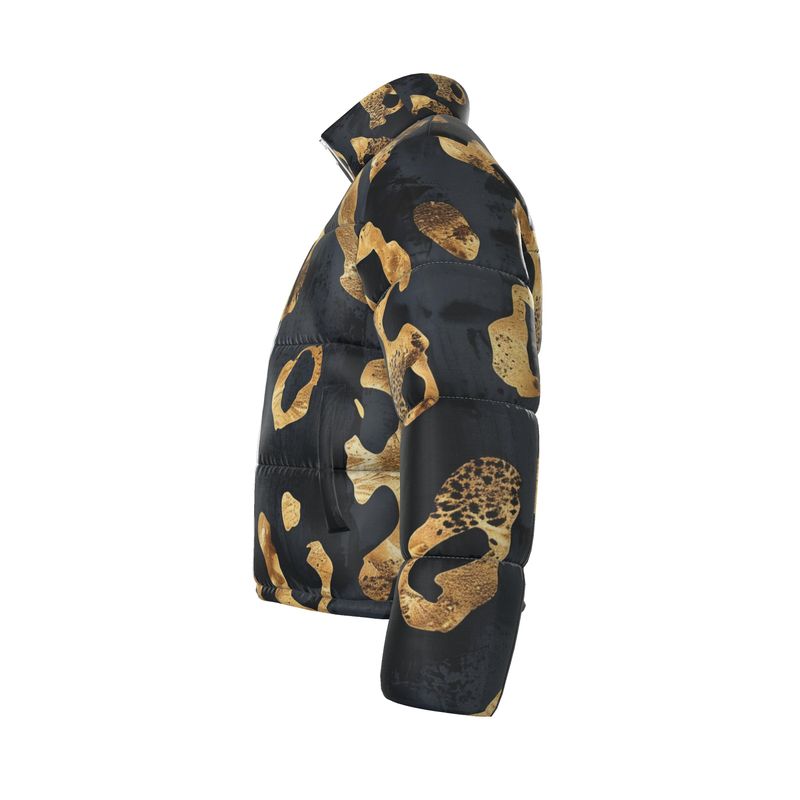 Men's Puffer Jacket - Gold Panther