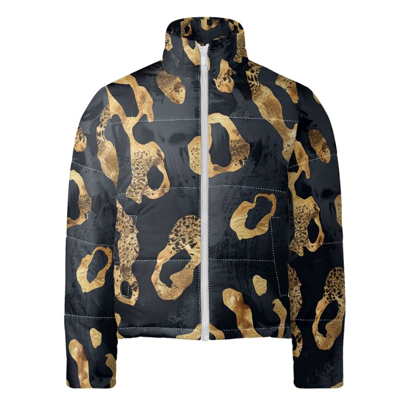 Men's Puffer Jacket - Gold Panther