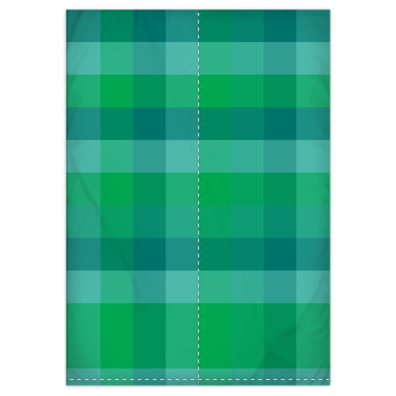 Premium Silk Duvet Cover - Reversible - Emerald Plaid