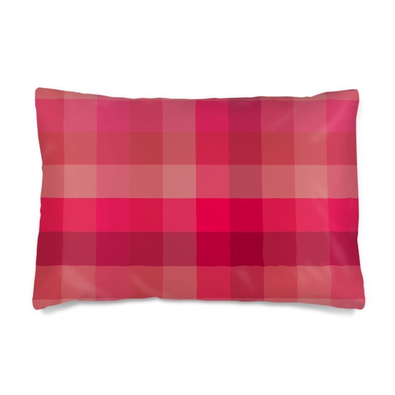 Premium Silk Pillow Case - Crimson Plaid