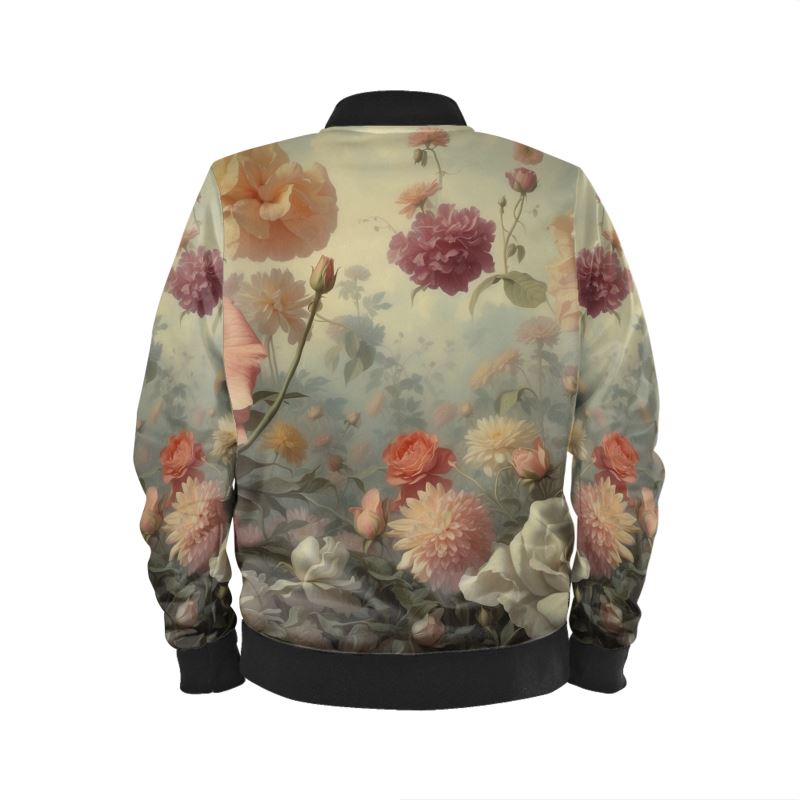 Women's Bomber Jacket - Floral Symphony