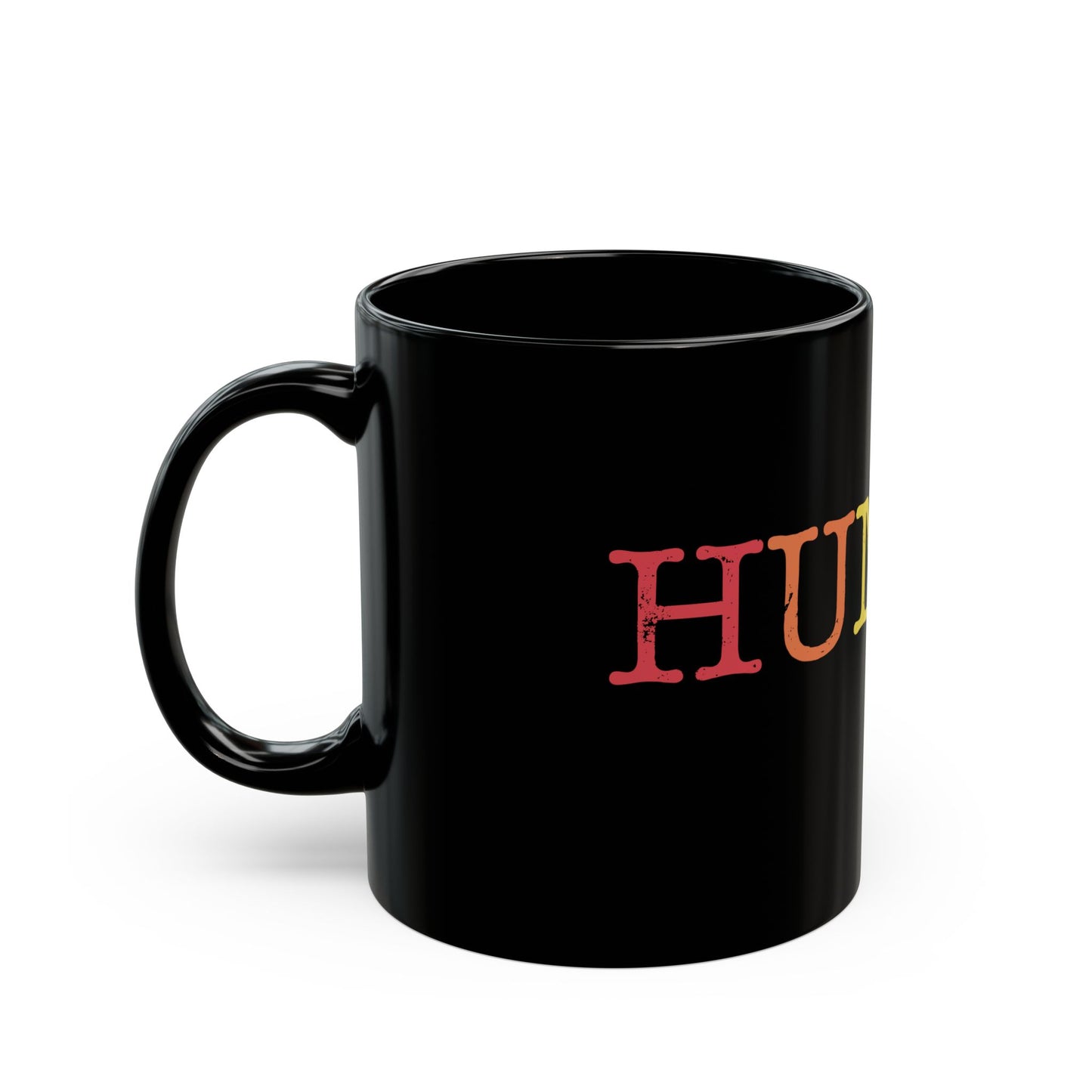 Human Rainbow Black Coffee Mug — Inclusive Pride 11oz/15oz Ceramic