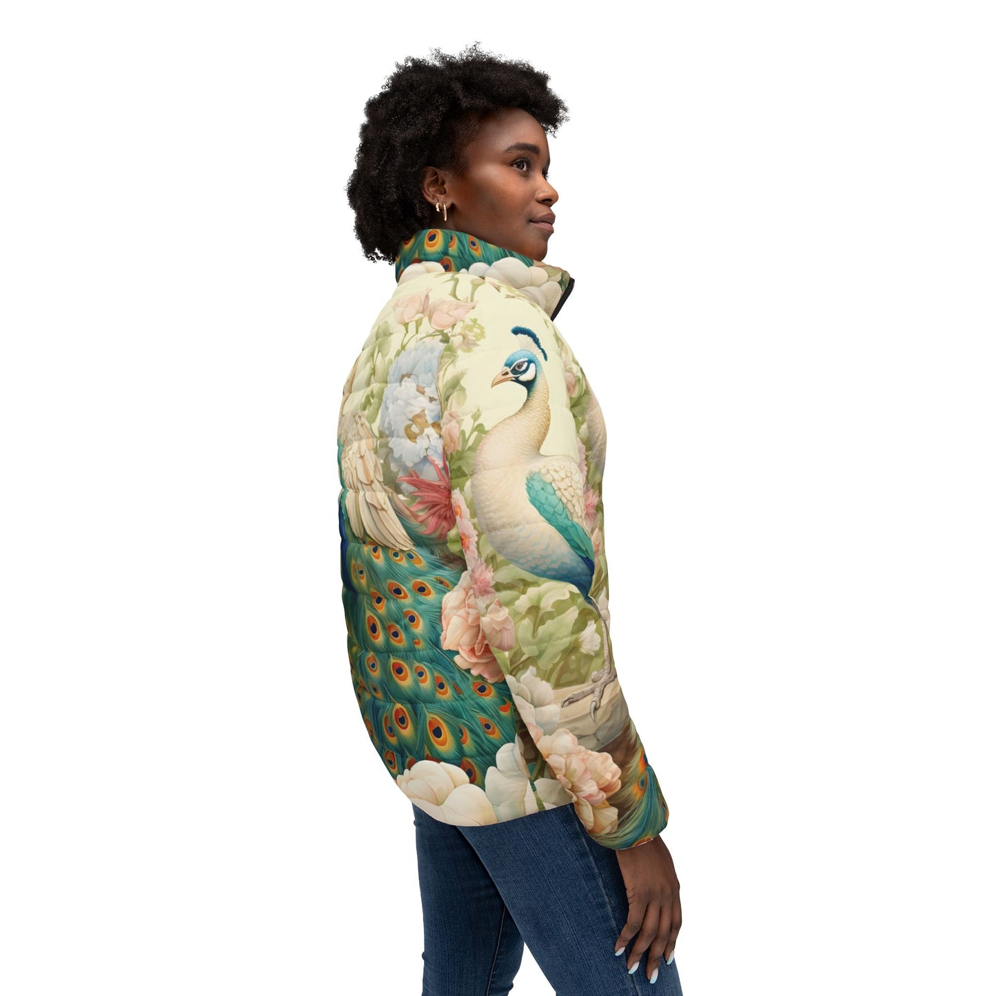 Women's Puffer Jacket -Regal Peacock