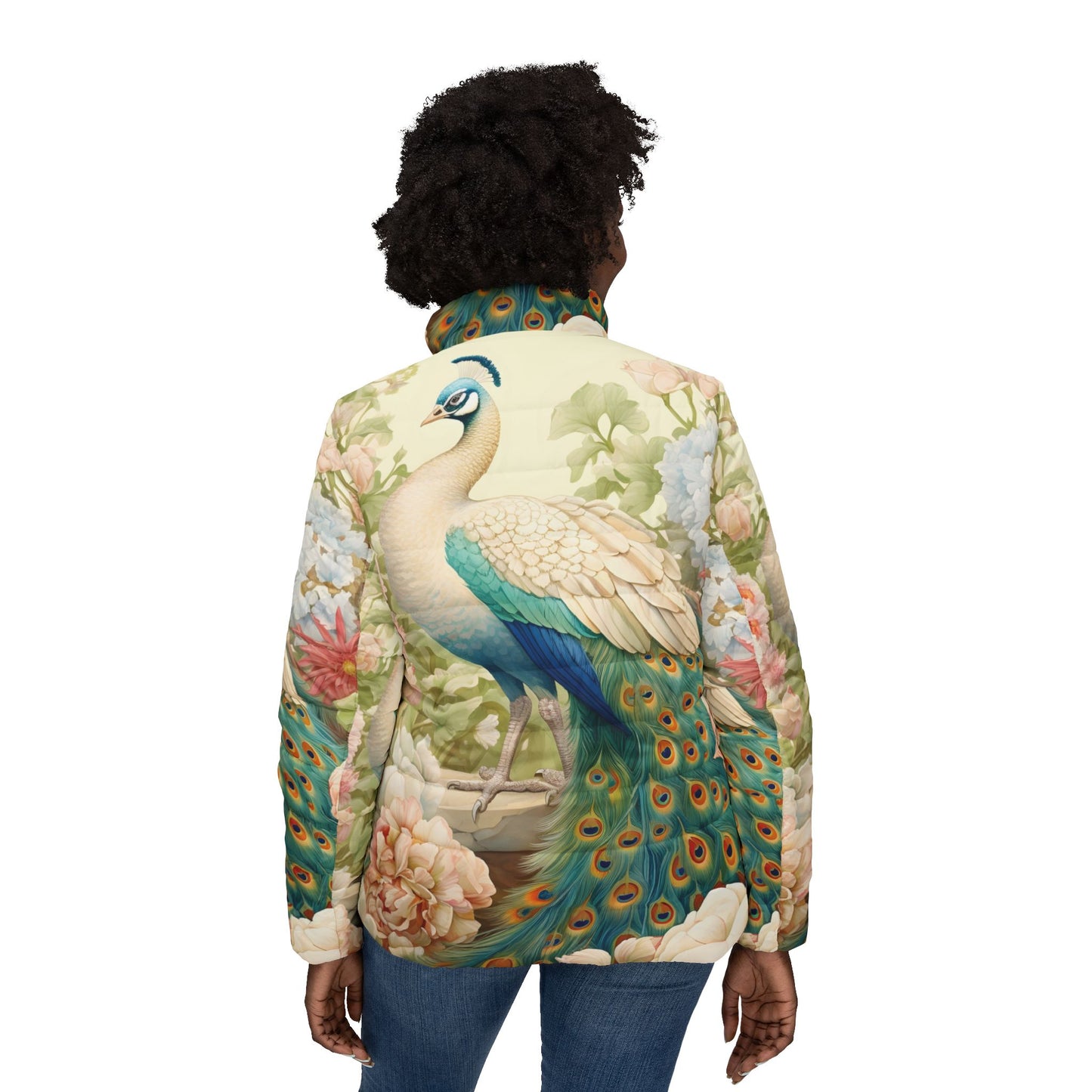 Women's Puffer Jacket -Regal Peacock