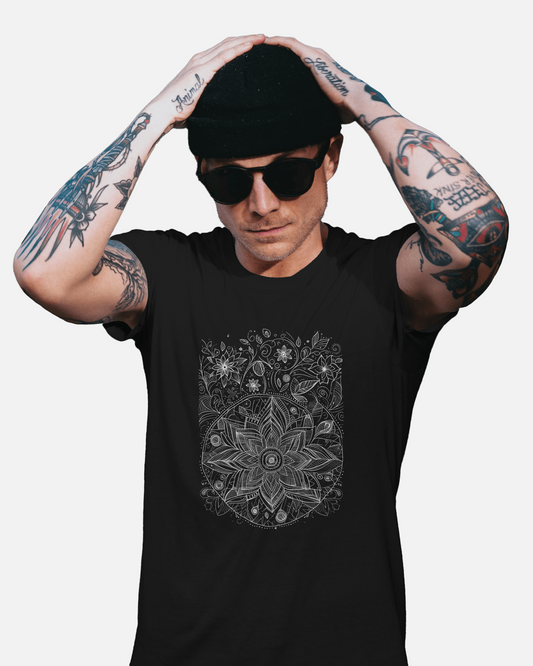 Floral Mandala Unisex Jersey Tee - Stylish & Comfortable Short Sleeve T-Shirt